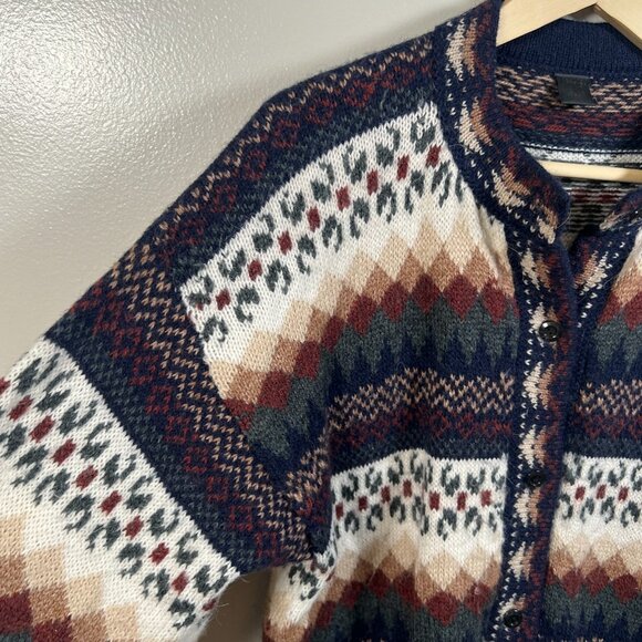 Vintage Sebsatex Alpaca Cardigan Sweater Size Medium? Peruvian Cozy - Picture 5 of 9